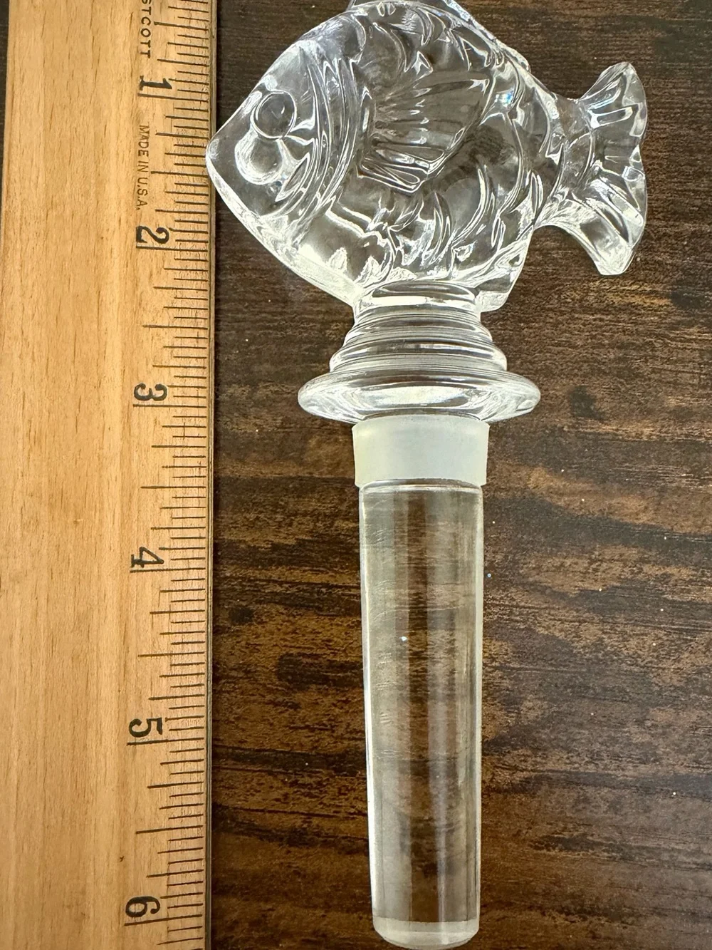 Mikasa Crystal Fish Bottle Stopper